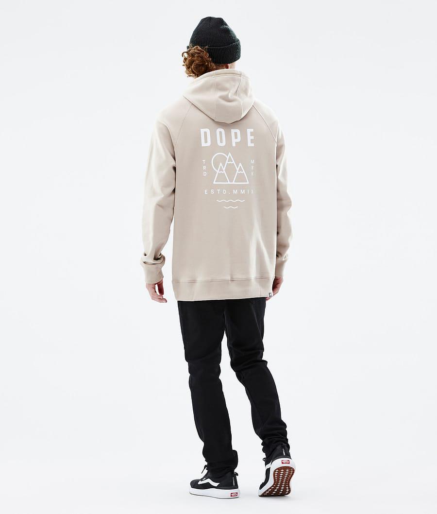 Men's Dope Common Summit Hoodie Sand Grey  USA |  TWEVO-1562