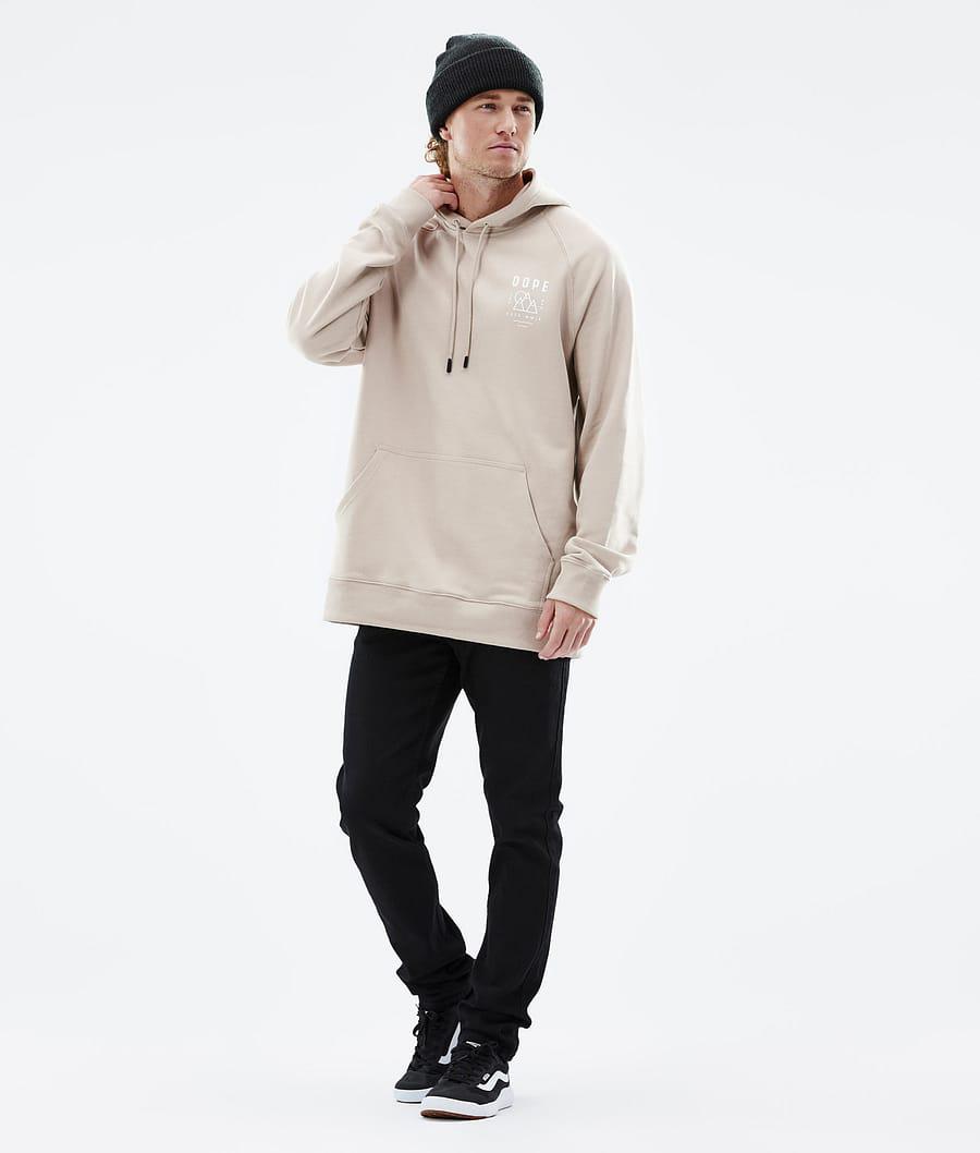 Men's Dope Common Summit Hoodie Sand Grey  USA |  TWEVO-1562