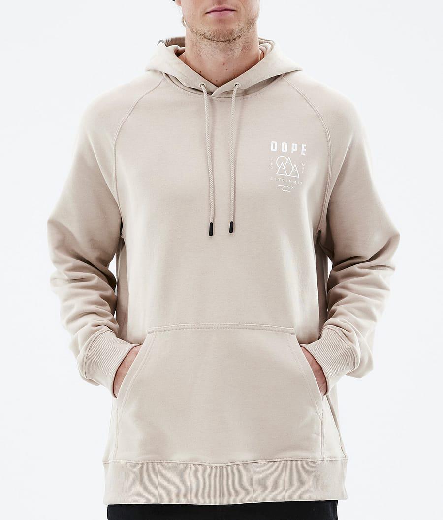 Men's Dope Common Summit Hoodie Sand Grey  USA |  TWEVO-1562