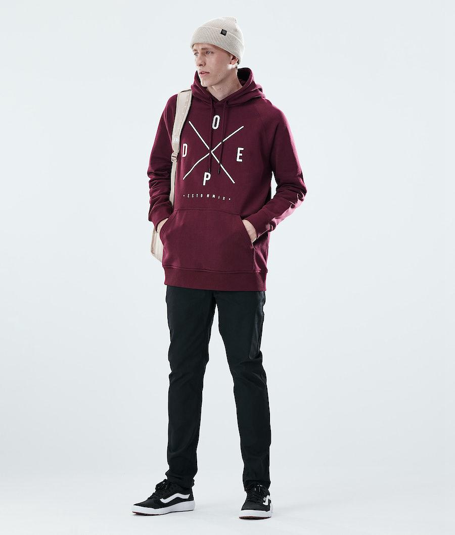 Men's Dope Daily 2X-Up Hoodie Burgundy  USA |  AJDUF-9173