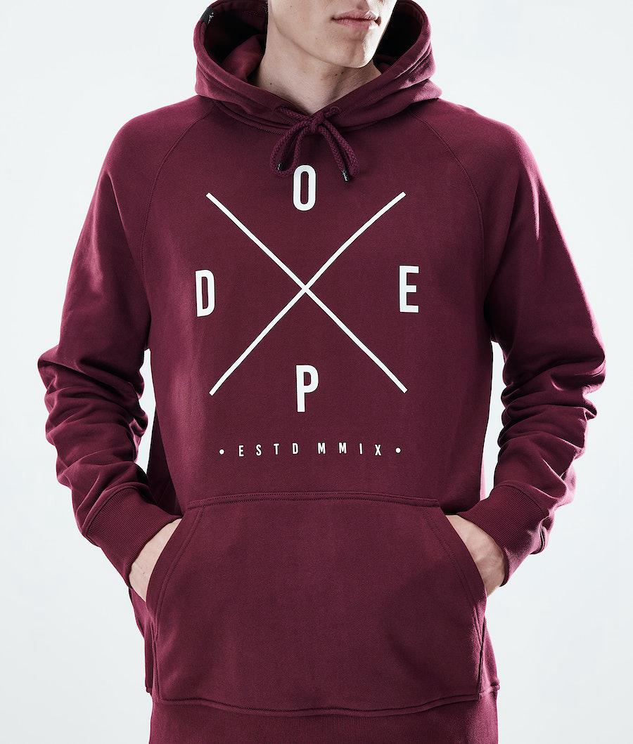 Men's Dope Daily 2X-Up Hoodie Burgundy  USA |  AJDUF-9173