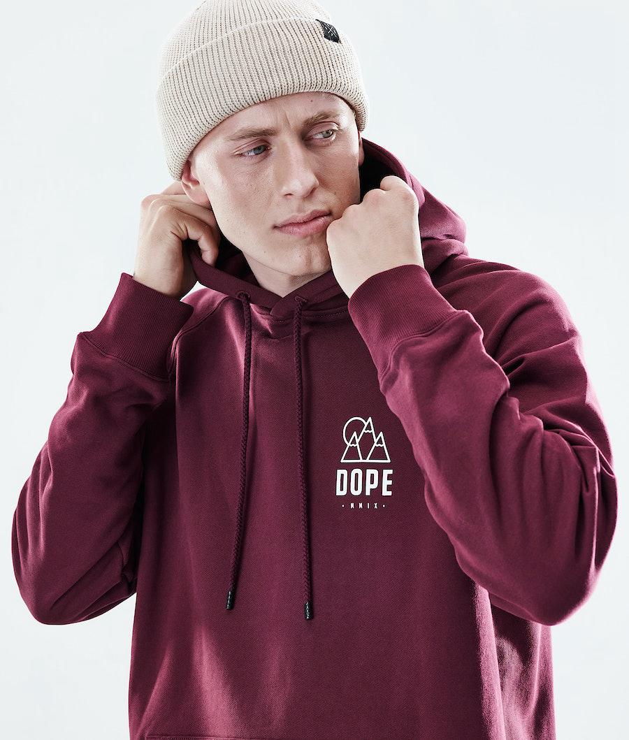 Men's Dope Daily Hoodie Rise Burgundy  USA |  NXWKM-3789