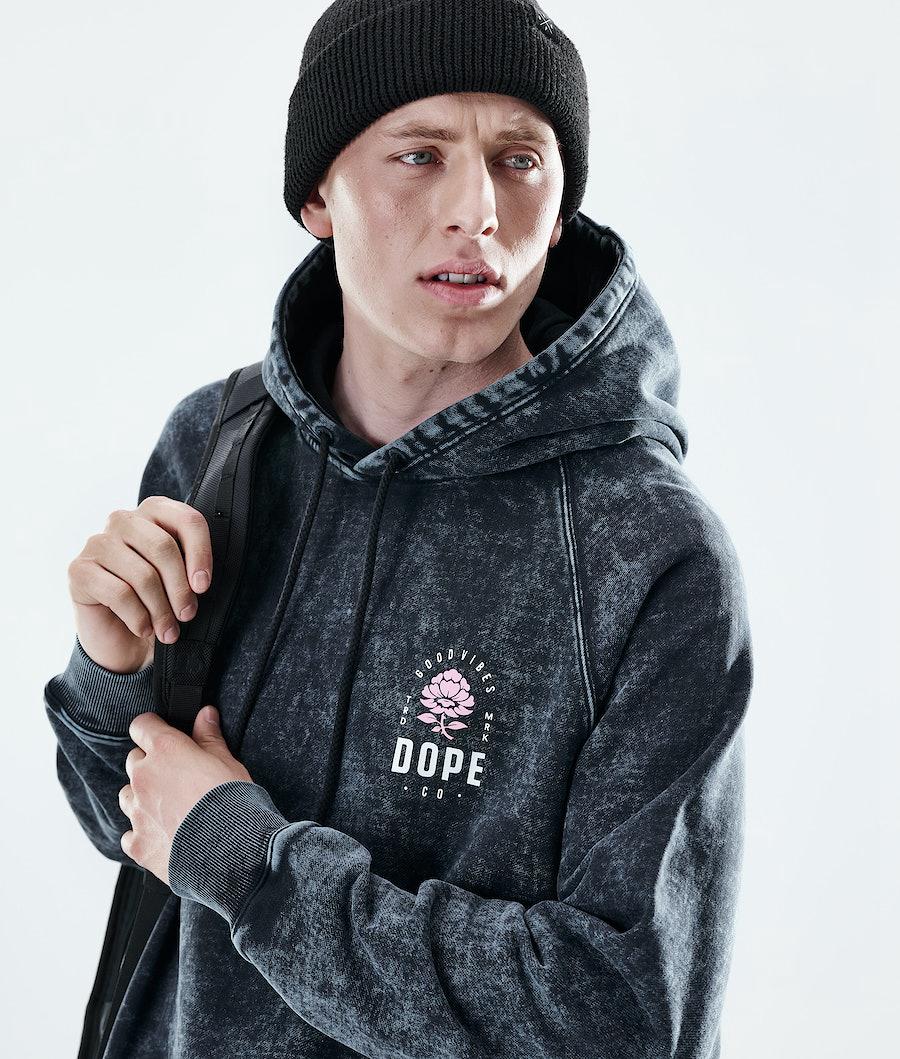 Men's Dope Daily Hoodie Rose Bleached Black  USA |  PCXFB-6375