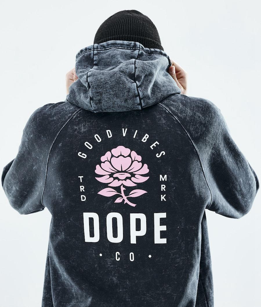 Men's Dope Daily Hoodie Rose Bleached Black  USA |  PCXFB-6375