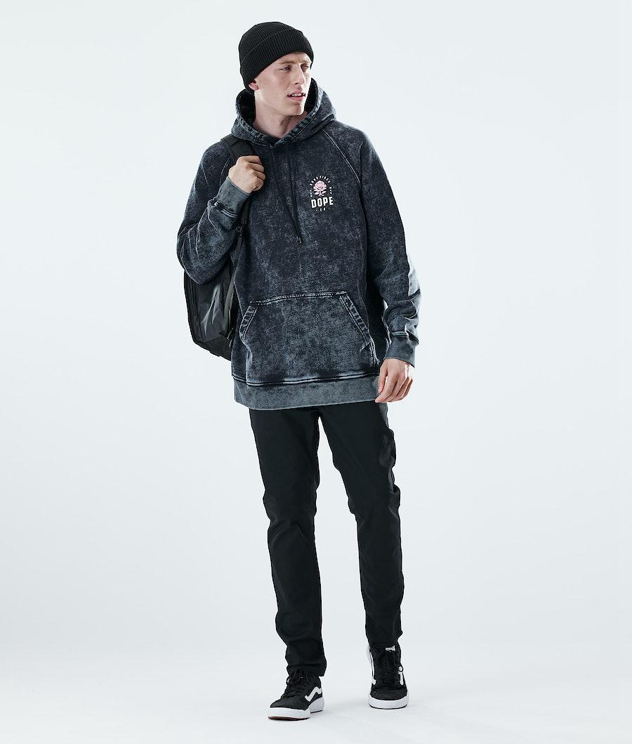 Men's Dope Daily Hoodie Rose Bleached Black  USA |  PCXFB-6375