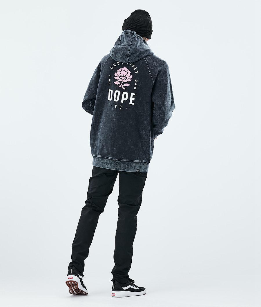 Men's Dope Daily Hoodie Rose Bleached Black  USA |  PCXFB-6375