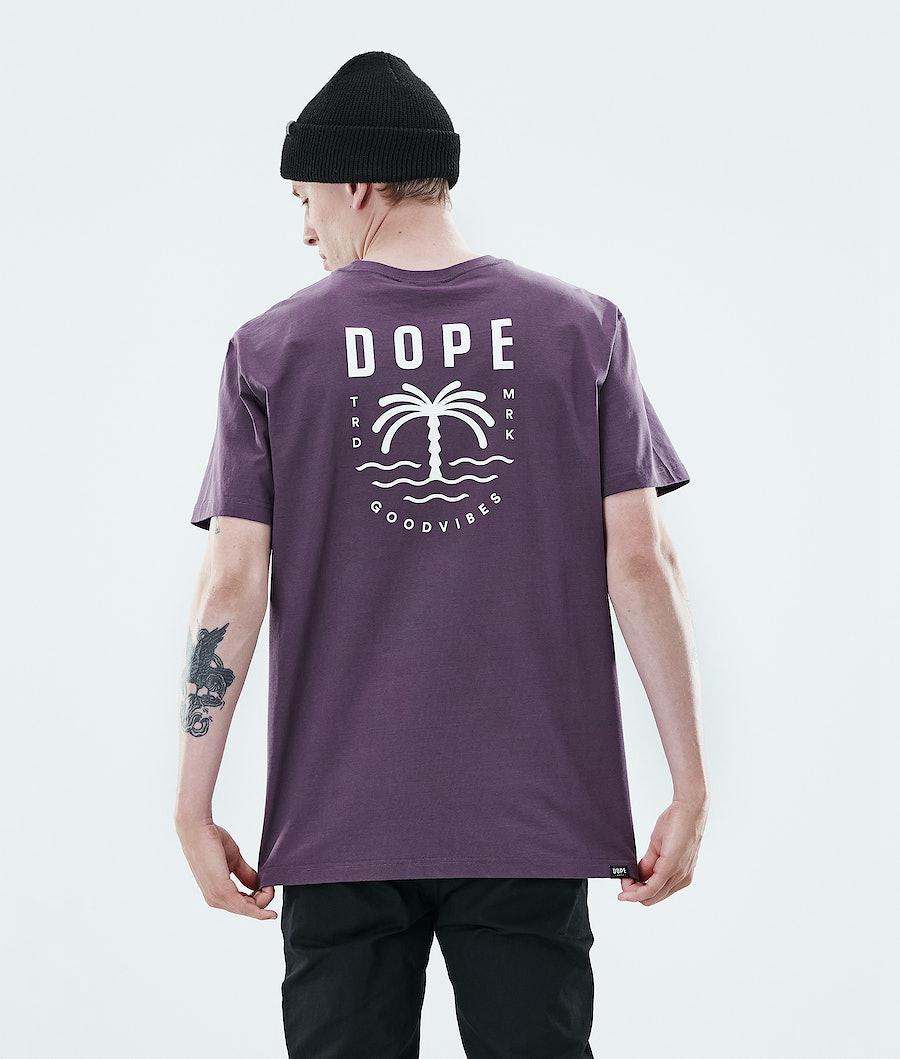 Men\'s Dope Daily T-shirt Palm Faded Grape Purple  USA |  BWVKG-5098