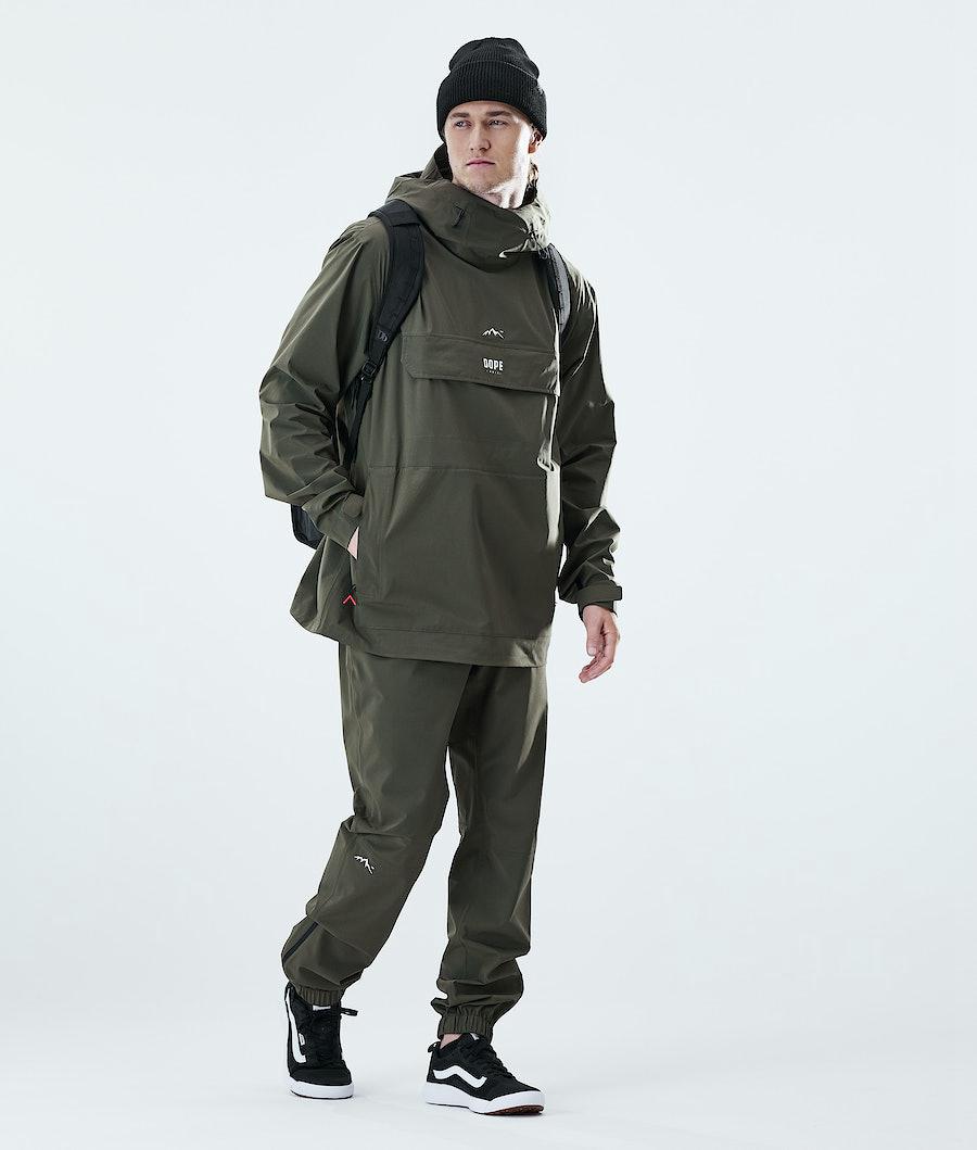 Men's Dope Drizzard Rain Jacket Olive Green  USA |  OZPBD-4728