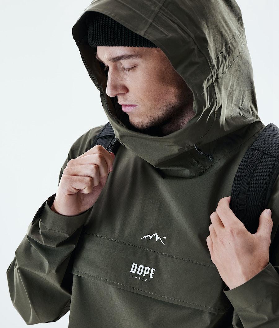 Men's Dope Drizzard Rain Jacket Olive Green  USA |  OZPBD-4728