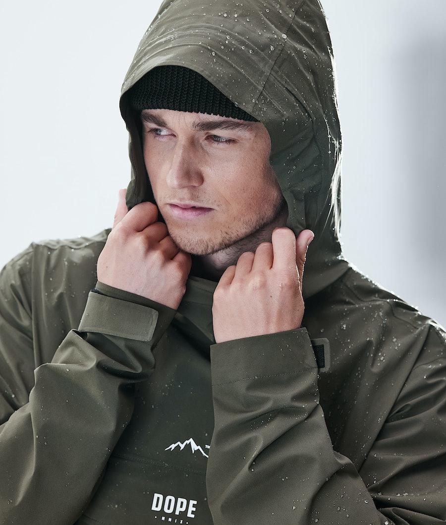 Men's Dope Drizzard Rain Jacket Olive Green  USA |  OZPBD-4728