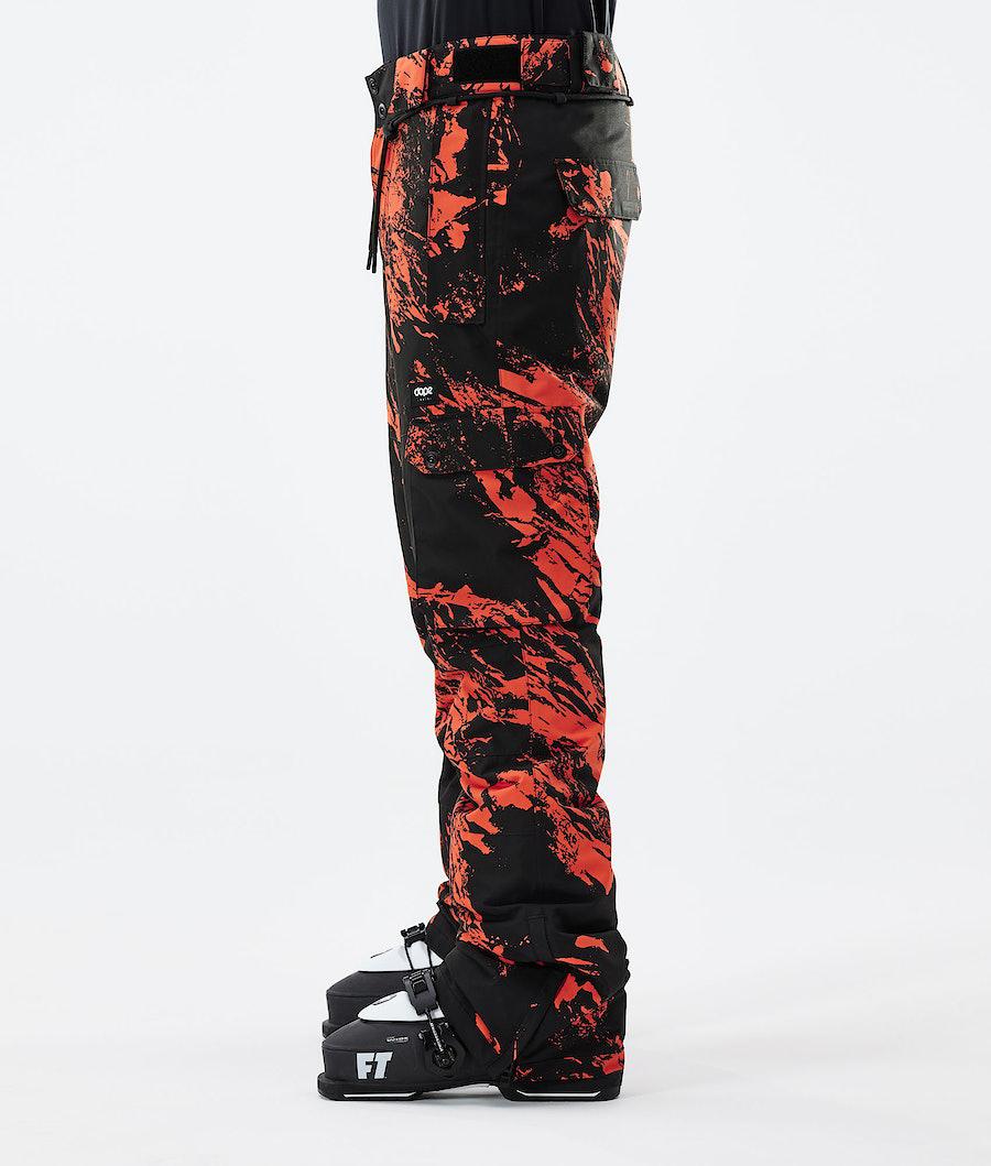 Men's Dope Iconic 2021 Ski Pants Paint Orange  USA |  NHTYI-4602