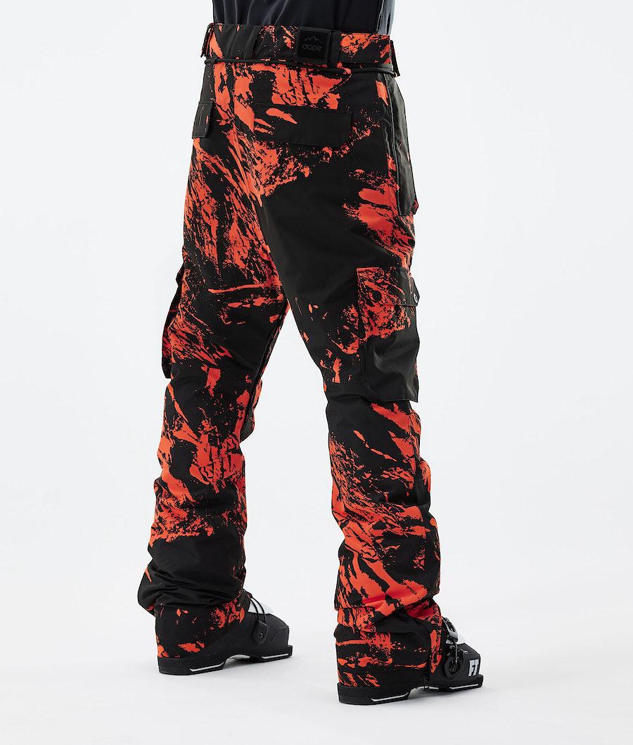 Men's Dope Iconic 2021 Ski Pants Paint Orange  USA |  NHTYI-4602