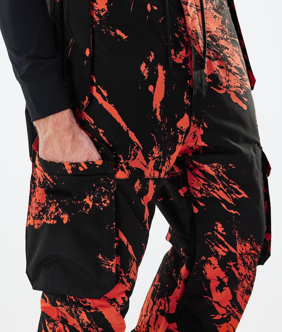 Men's Dope Iconic 2021 Ski Pants Paint Orange  USA |  NHTYI-4602