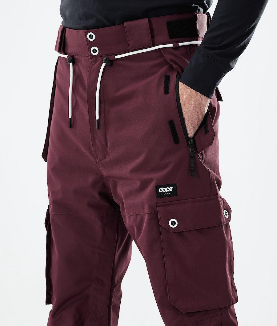 Men's Dope Iconic 2021 Snowboard Pants Burgundy  USA |  OFEQI-4198