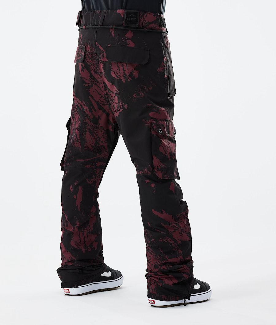 Men's Dope Iconic 2021 Snowboard Pants Paint Burgundy  USA |  IFZDU-9042