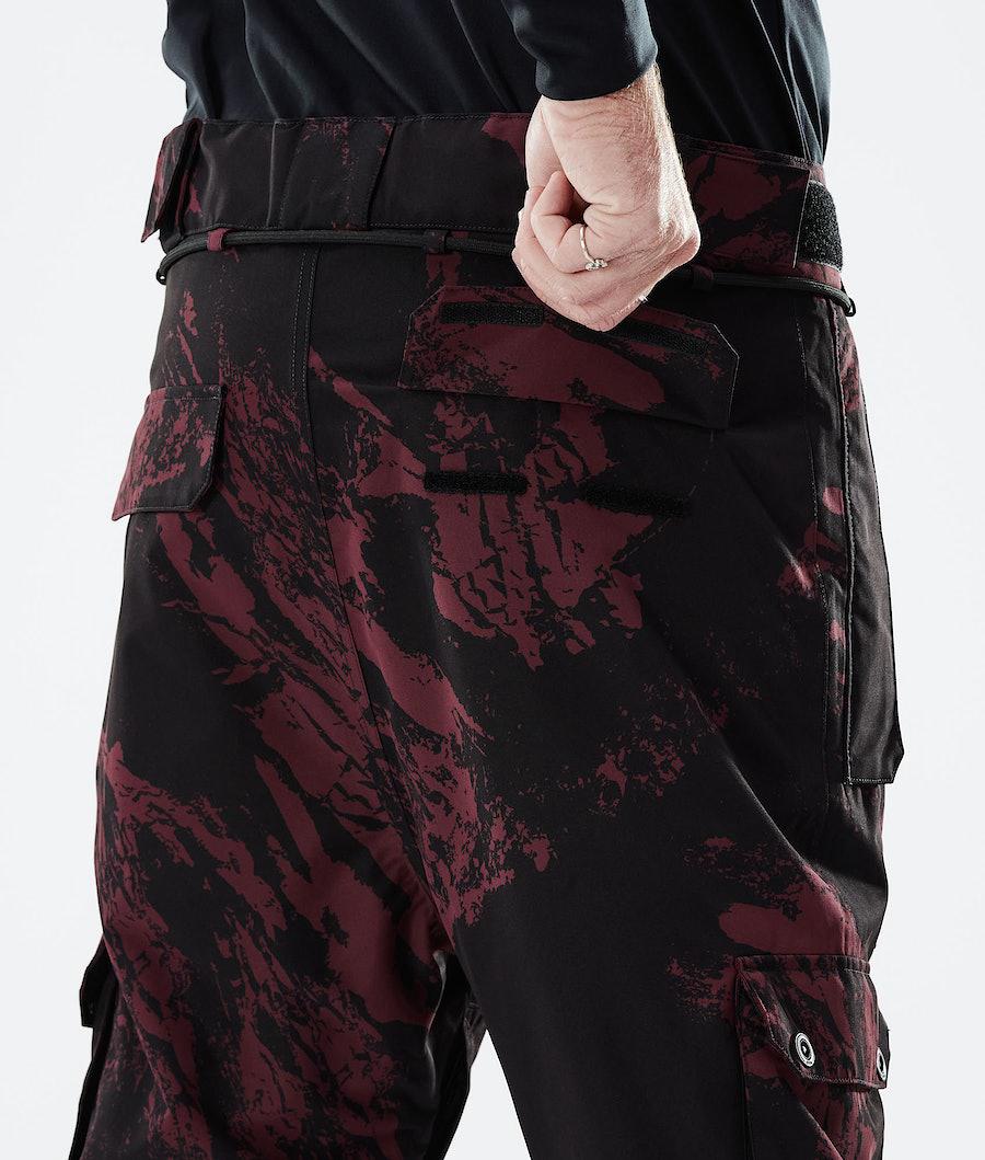 Men's Dope Iconic 2021 Snowboard Pants Paint Burgundy  USA |  IFZDU-9042