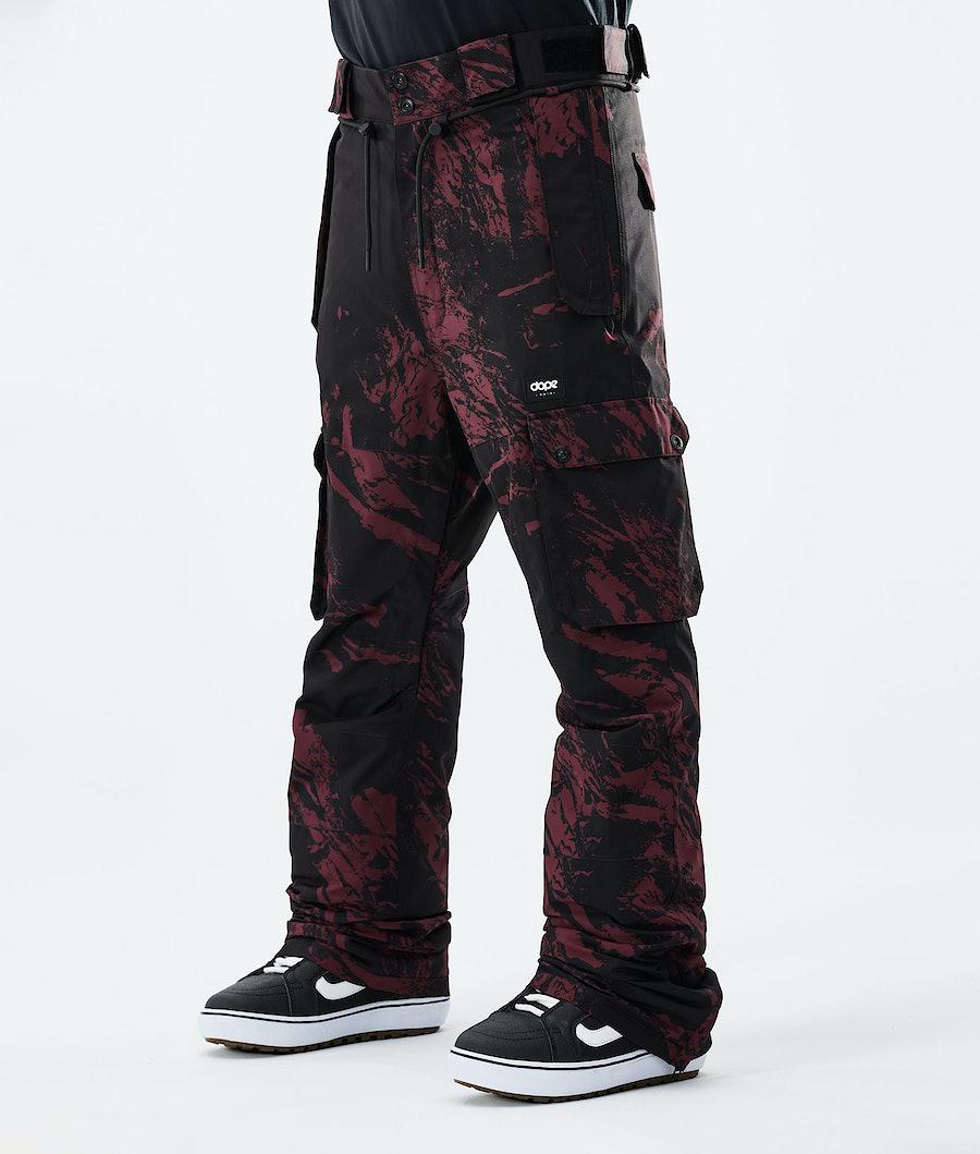 Men\'s Dope Iconic 2021 Snowboard Pants Paint Burgundy  USA |  IFZDU-9042