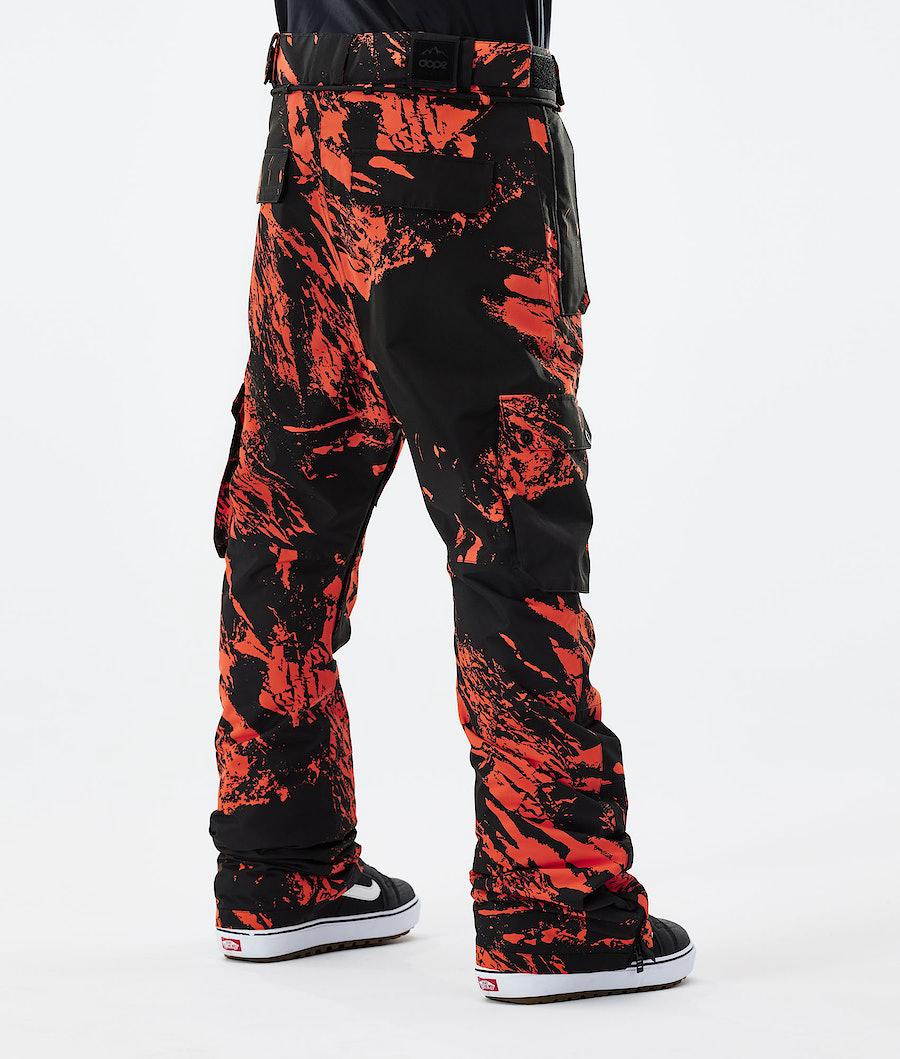 Men's Dope Iconic 2021 Snowboard Pants Paint Orange  USA |  PTWED-1290