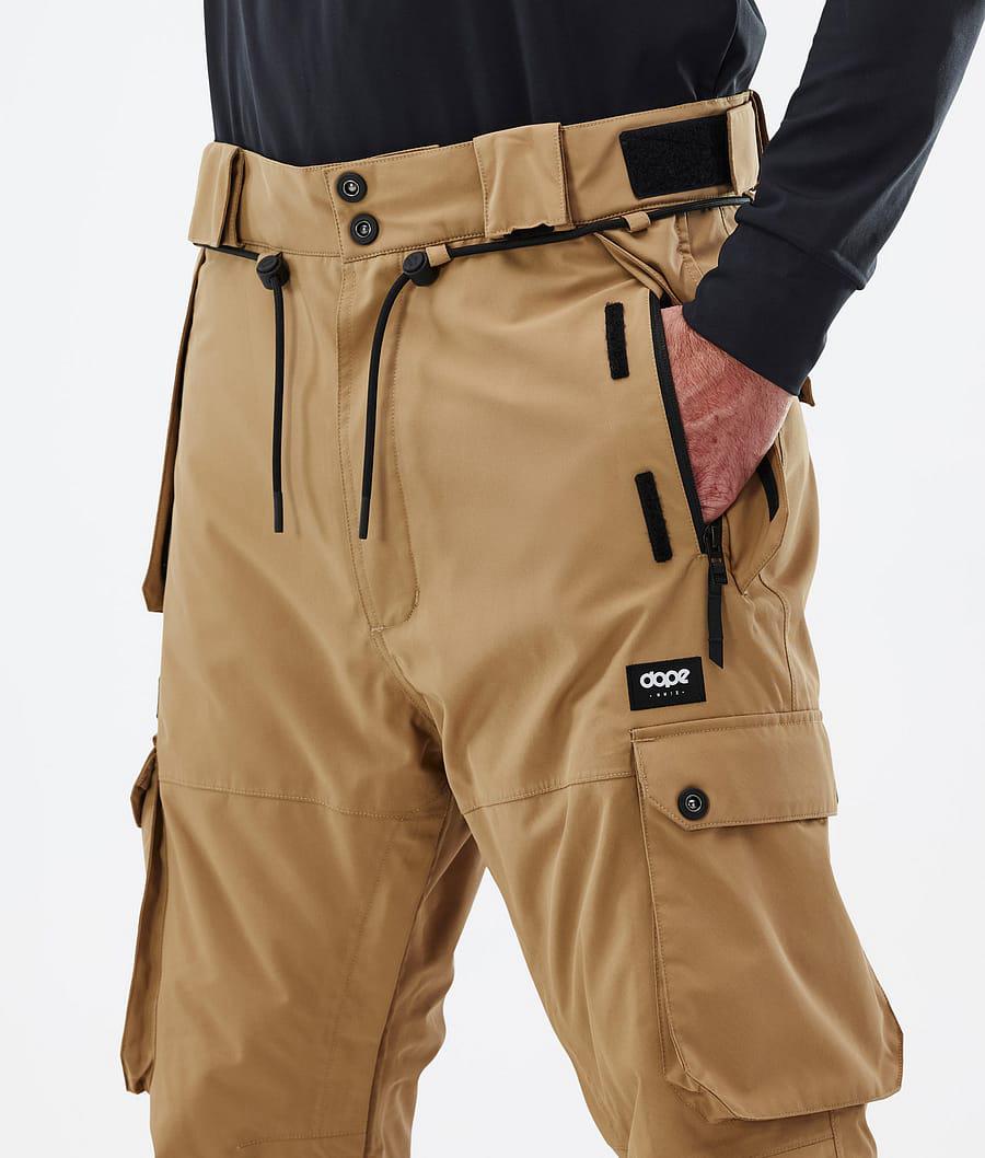 Men's Dope Iconic Snowboard Pants Gold  USA |  IHXVW-6405