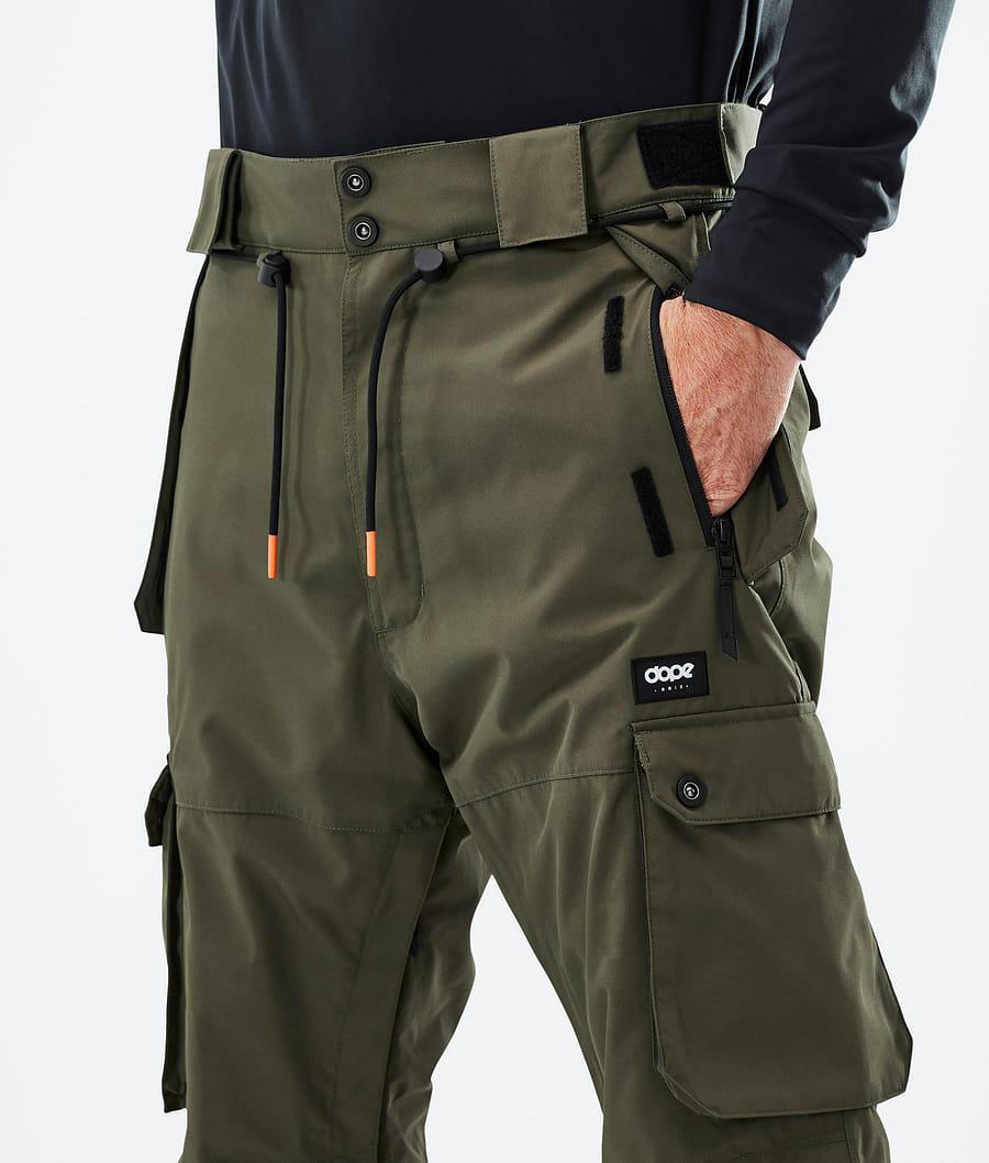 Men's Dope Iconic Snowboard Pants Olive Green  USA |  BDQRH-8069