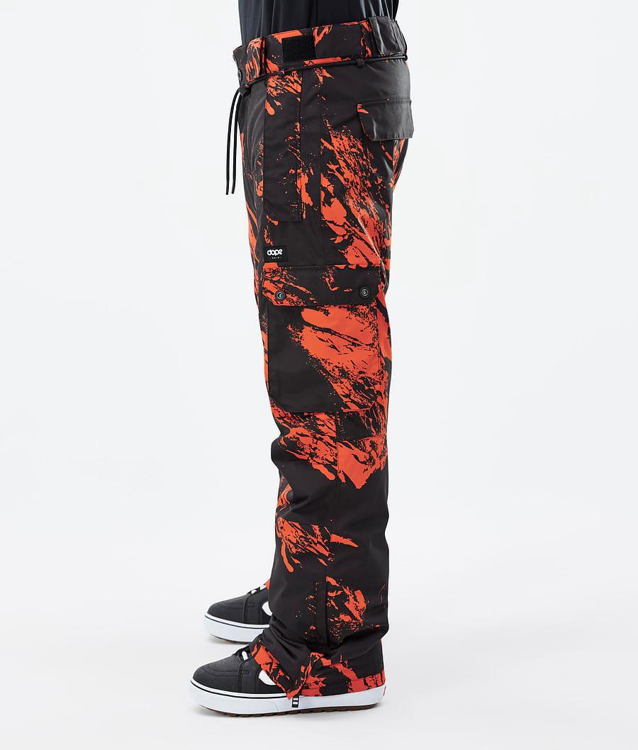 Men's Dope Iconic Snowboard Pants Paint Orange  USA |  PXOSH-5029