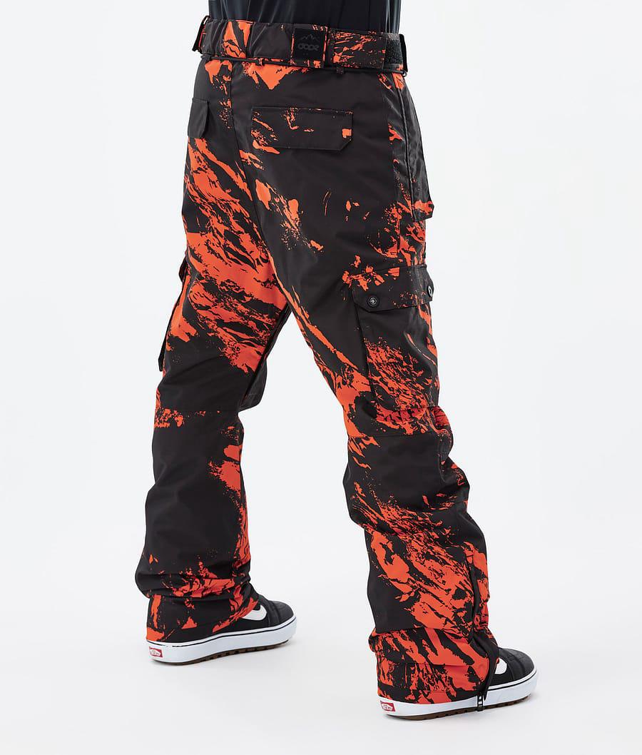 Men's Dope Iconic Snowboard Pants Paint Orange  USA |  PXOSH-5029