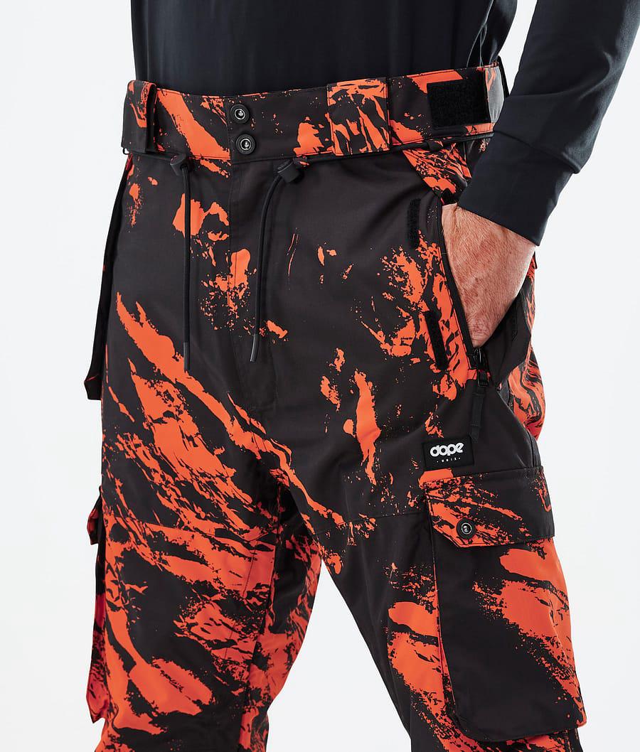 Men's Dope Iconic Snowboard Pants Paint Orange  USA |  PXOSH-5029