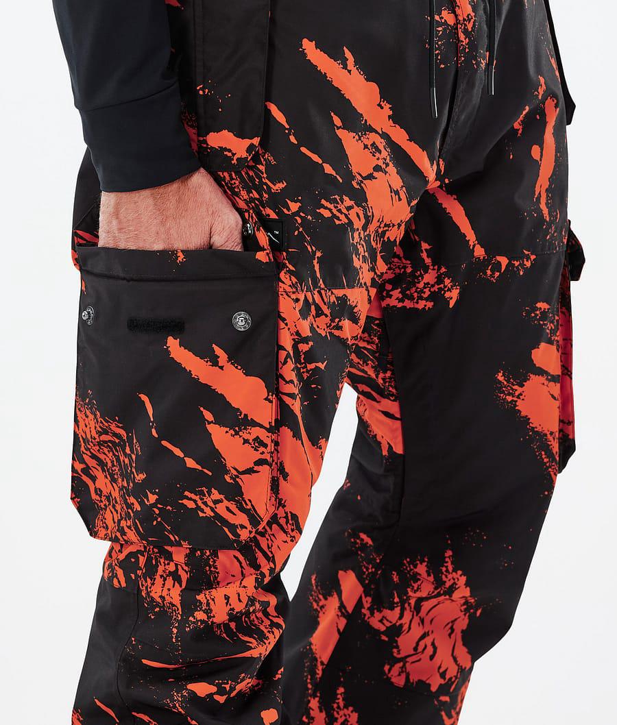 Men's Dope Iconic Snowboard Pants Paint Orange  USA |  PXOSH-5029