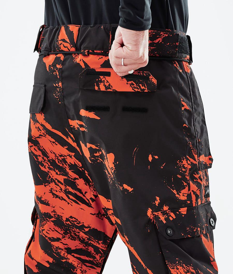 Men's Dope Iconic Snowboard Pants Paint Orange  USA |  PXOSH-5029