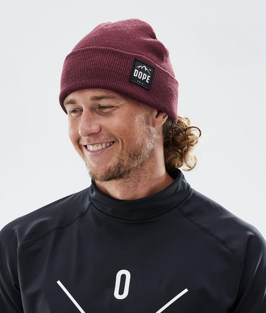 Men's Dope Paradise Beanie Burgundy  USA |  TPCEF-9451