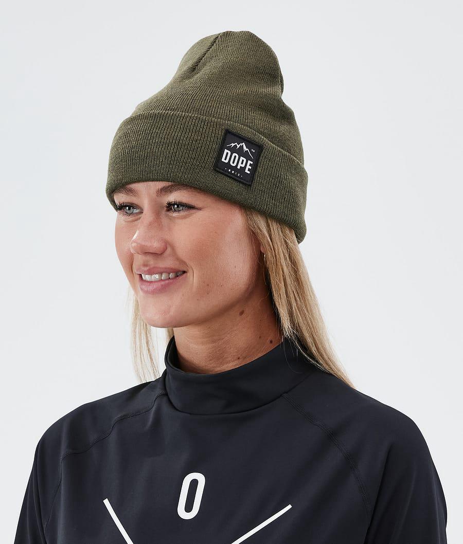 Men's Dope Paradise Beanie Olive Green  USA |  EFYZA-4567