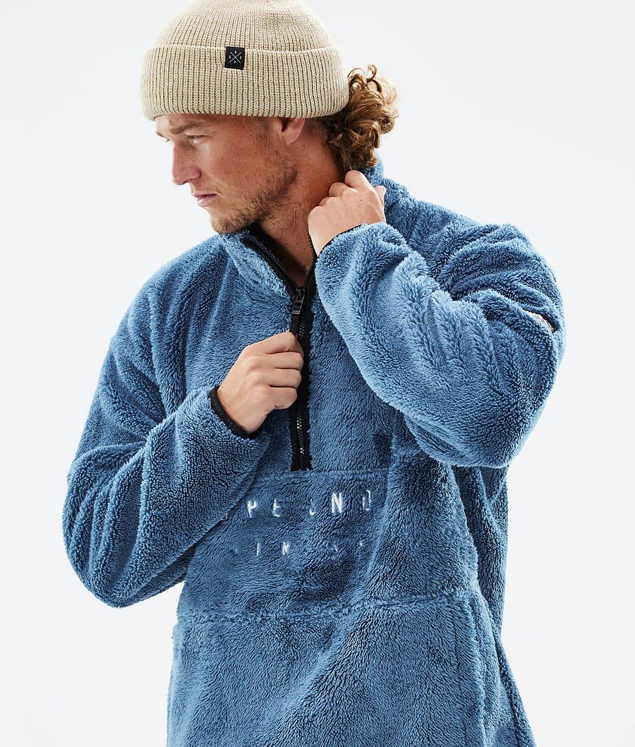 Men's Dope Pile Fleece Sweater Blue Steel  USA |  ITZUH-1697