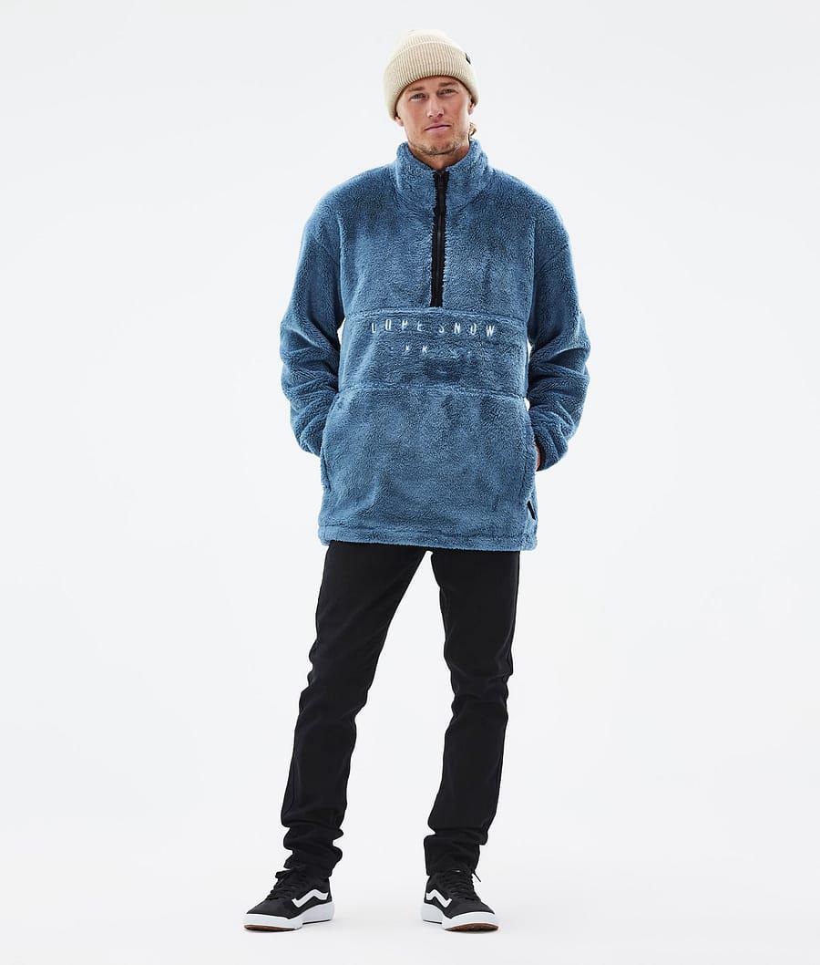 Men's Dope Pile Fleece Sweater Blue Steel  USA |  ITZUH-1697