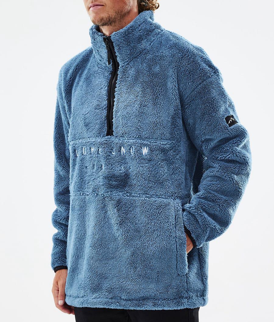 Men's Dope Pile Fleece Sweater Blue Steel  USA |  ITZUH-1697