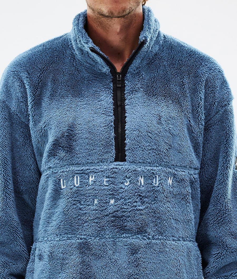 Men's Dope Pile Fleece Sweater Blue Steel  USA |  ITZUH-1697