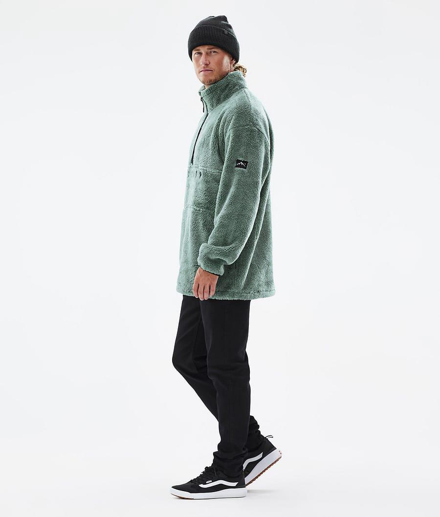 Men's Dope Pile Fleece Sweater Faded Green  USA |  XOZCW-5984