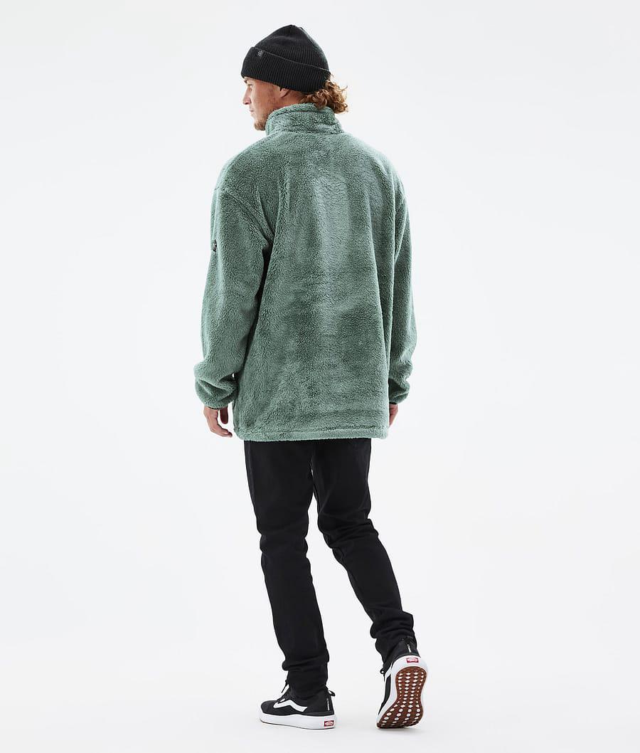 Men's Dope Pile Fleece Sweater Faded Green  USA |  XOZCW-5984