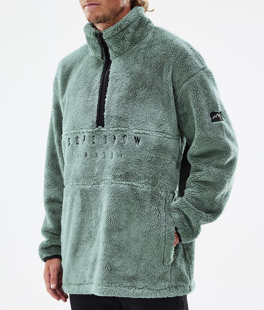 Men's Dope Pile Fleece Sweater Faded Green  USA |  XOZCW-5984