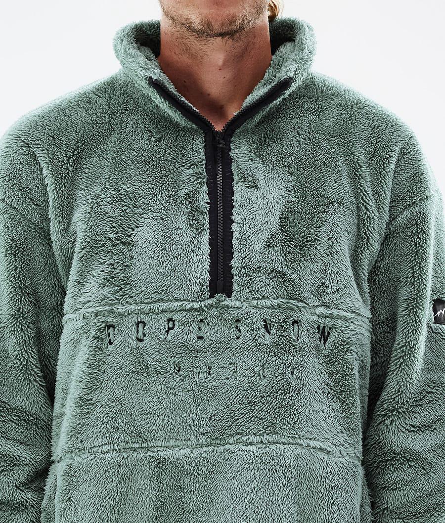 Men's Dope Pile Fleece Sweater Faded Green  USA |  XOZCW-5984