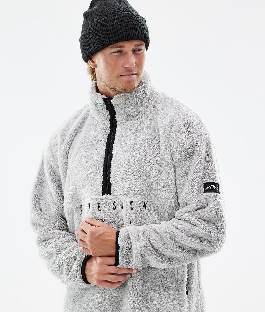 Men's Dope Pile Fleece Sweater Light Grey  USA |  UABNR-9563