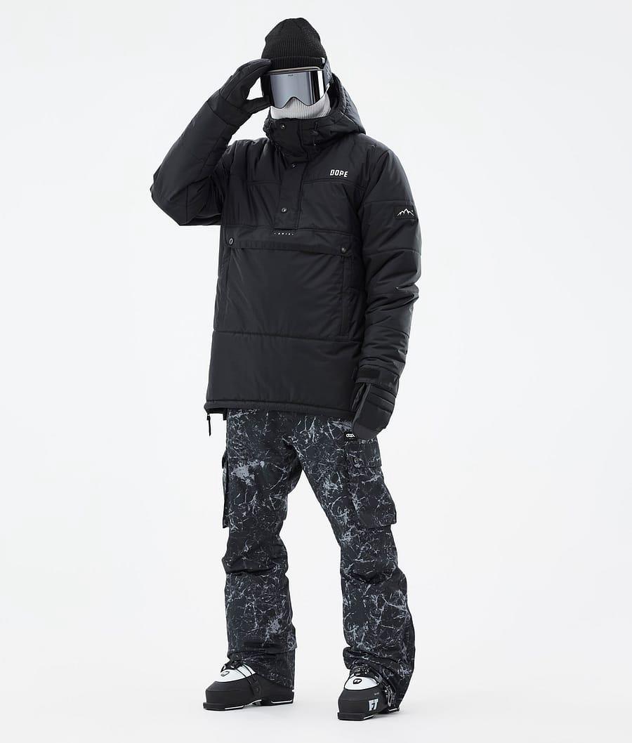 Men's Dope Puffer Ski Jacket Black  USA |  LZIQX-0435