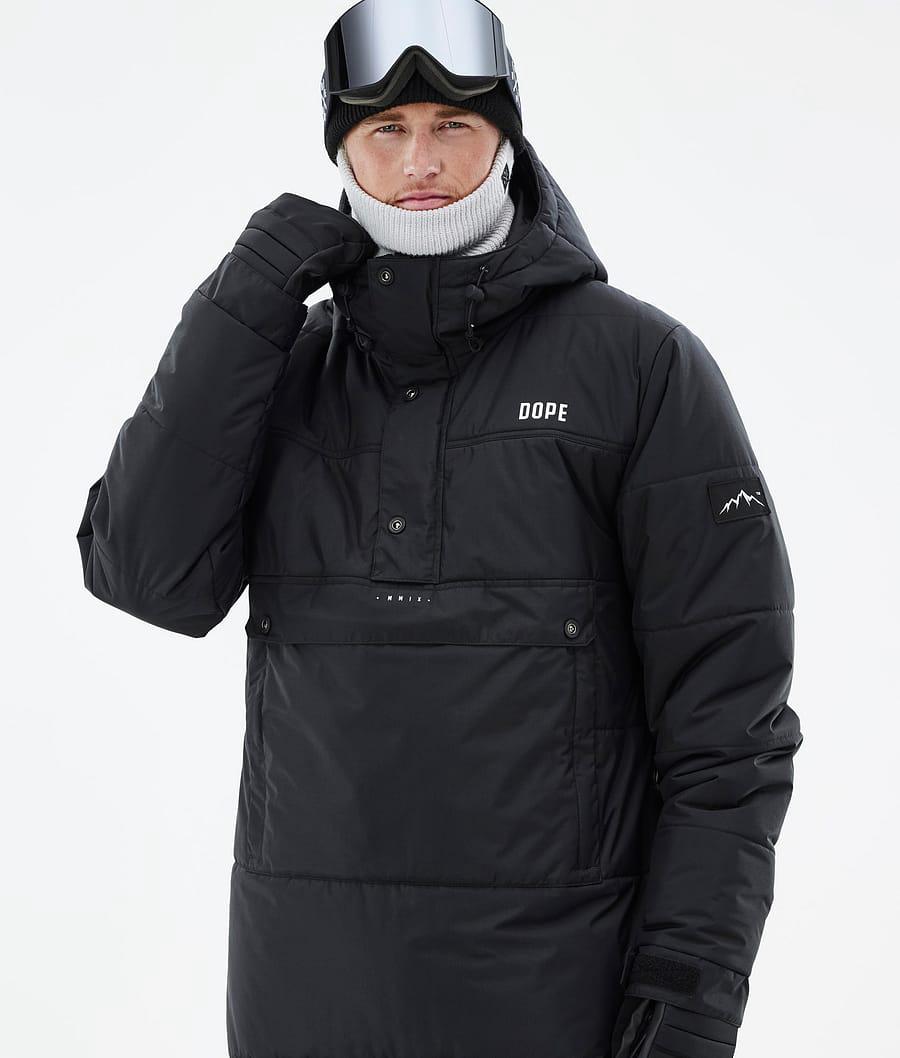 Men's Dope Puffer Snowboard Jacket Black  USA |  WNPKE-5216