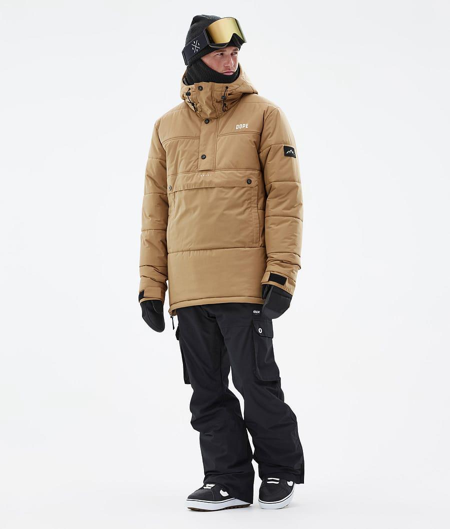 Men's Dope Puffer Snowboard Jacket Gold  USA |  UHJGX-4650