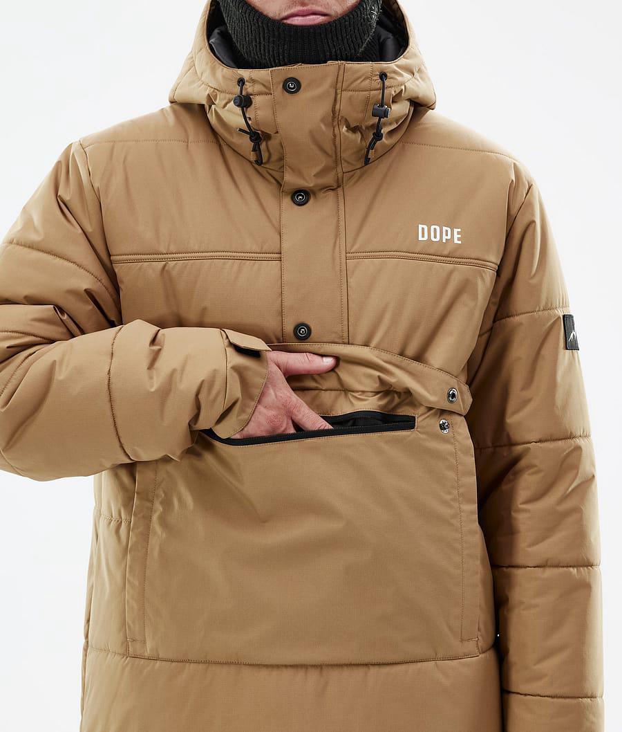 Men's Dope Puffer Snowboard Jacket Gold  USA |  UHJGX-4650