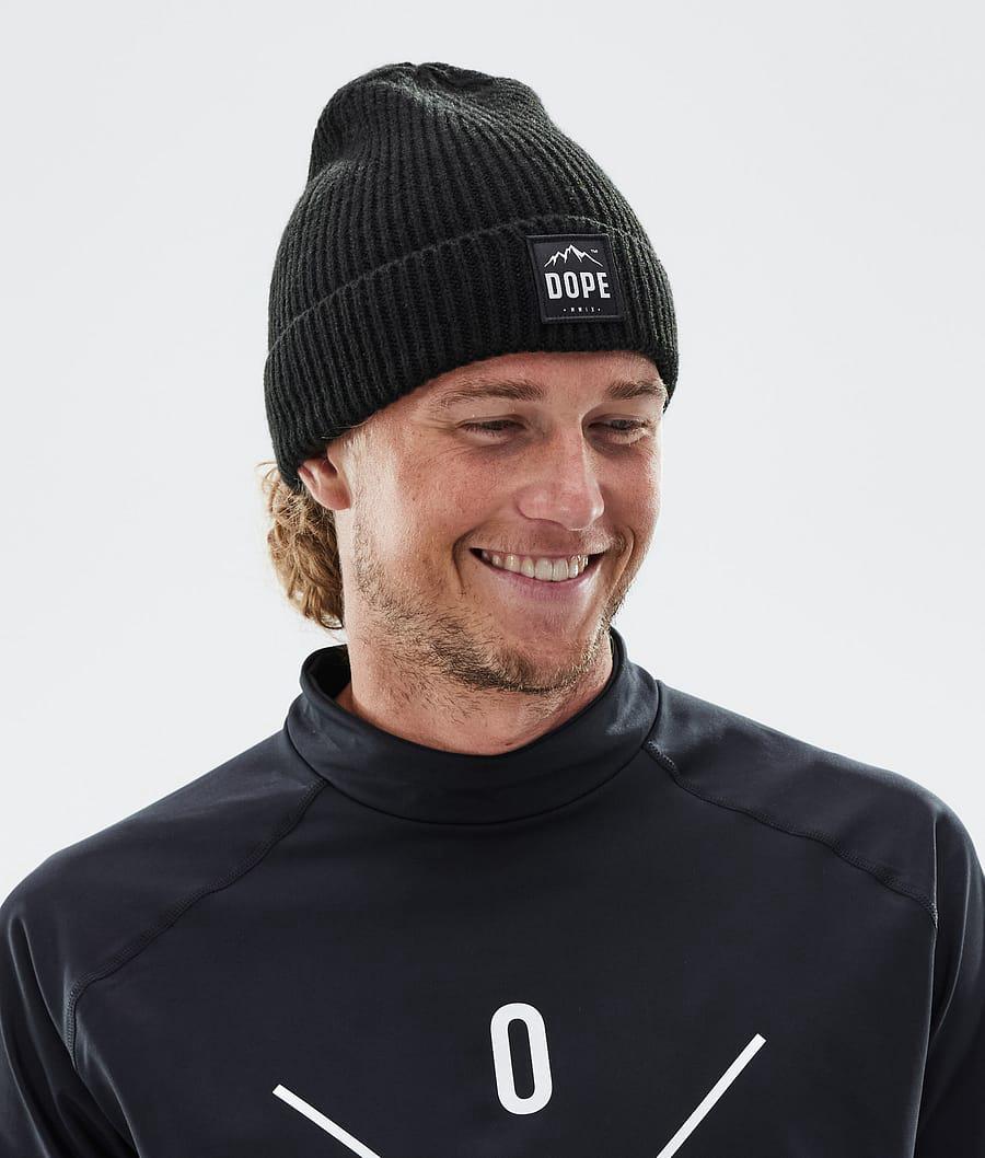 Men's Dope Ribbed Paradise Beanie Black  USA |  DHEVQ-0968