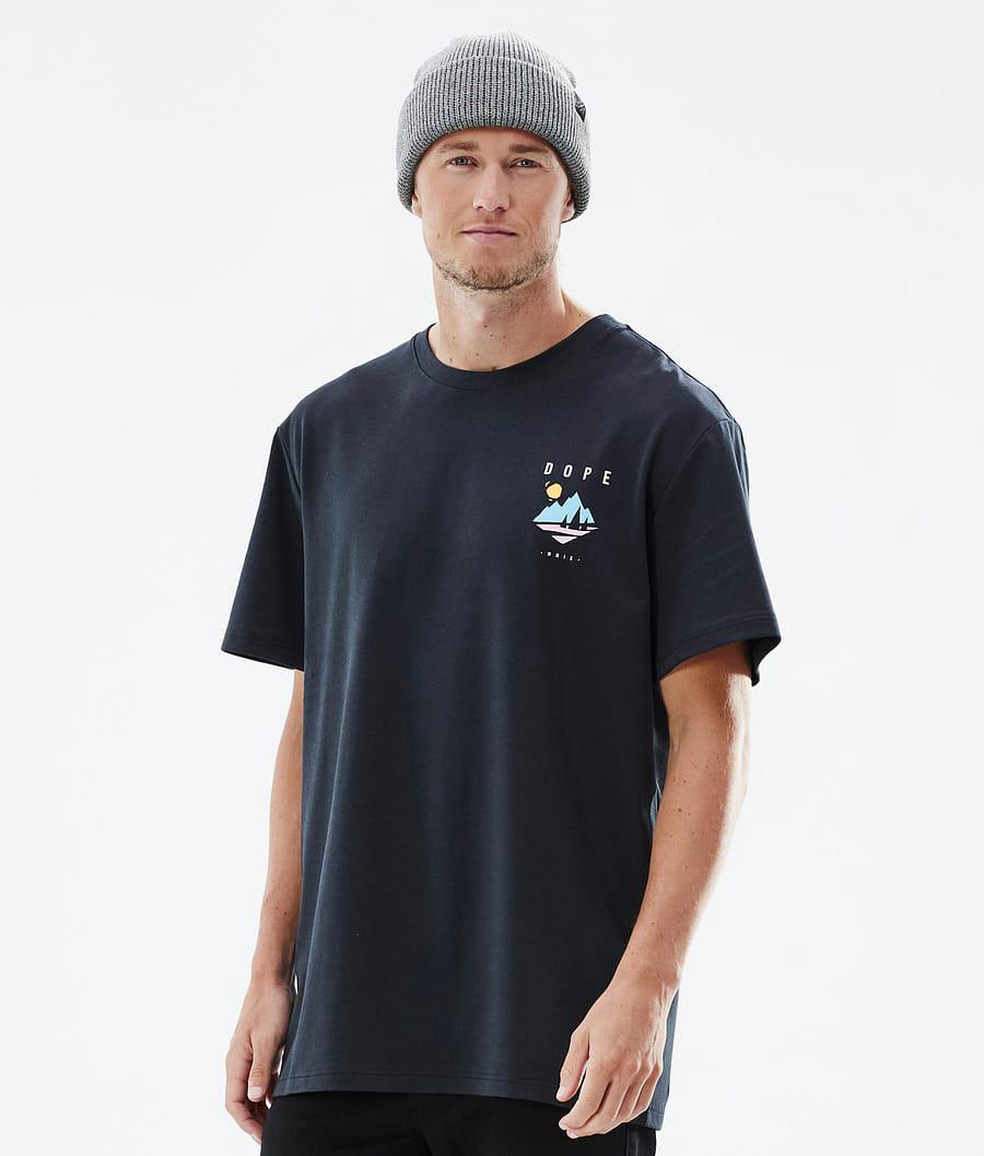 Men's Dope Standard Pine T-shirt Black  USA |  RQCYS-1498