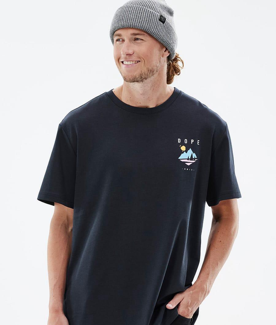 Men's Dope Standard Pine T-shirt Black  USA |  RQCYS-1498