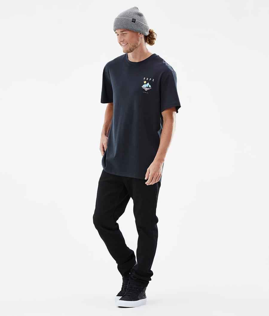 Men's Dope Standard Pine T-shirt Black  USA |  RQCYS-1498