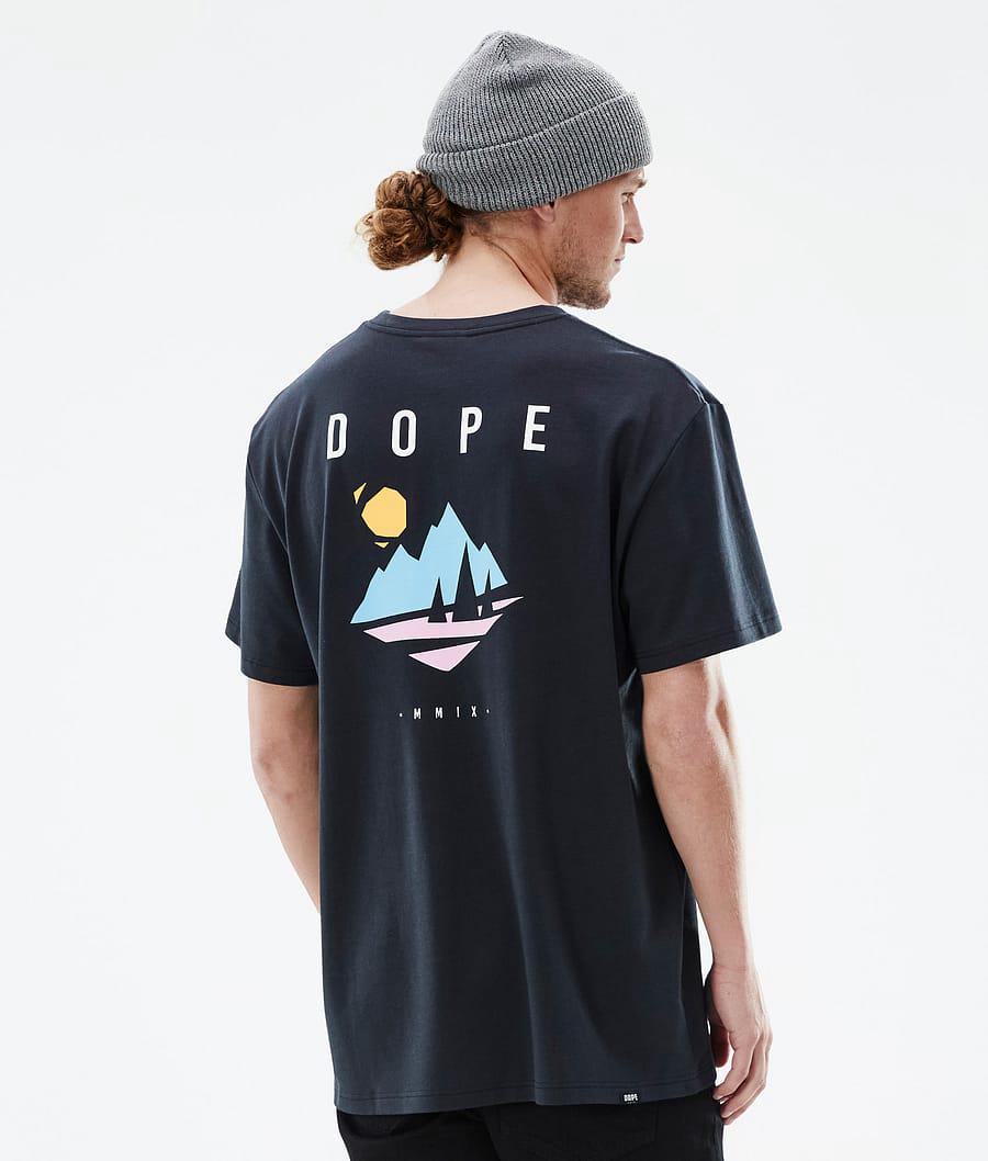 Men\'s Dope Standard Pine T-shirt Black  USA |  RQCYS-1498