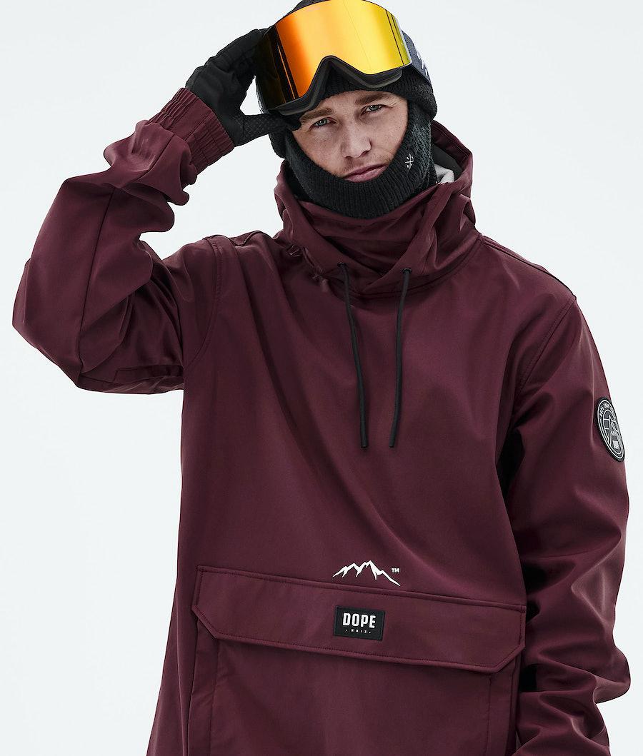 Men's Dope Wylie Patch Ski Jacket Burgundy  USA |  ZROXD-9438